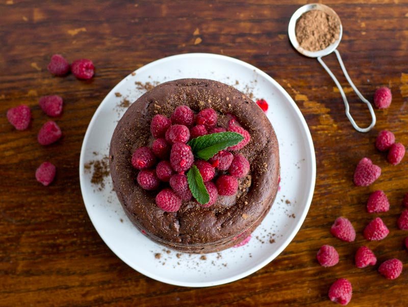 naked raspberry chocolate cake