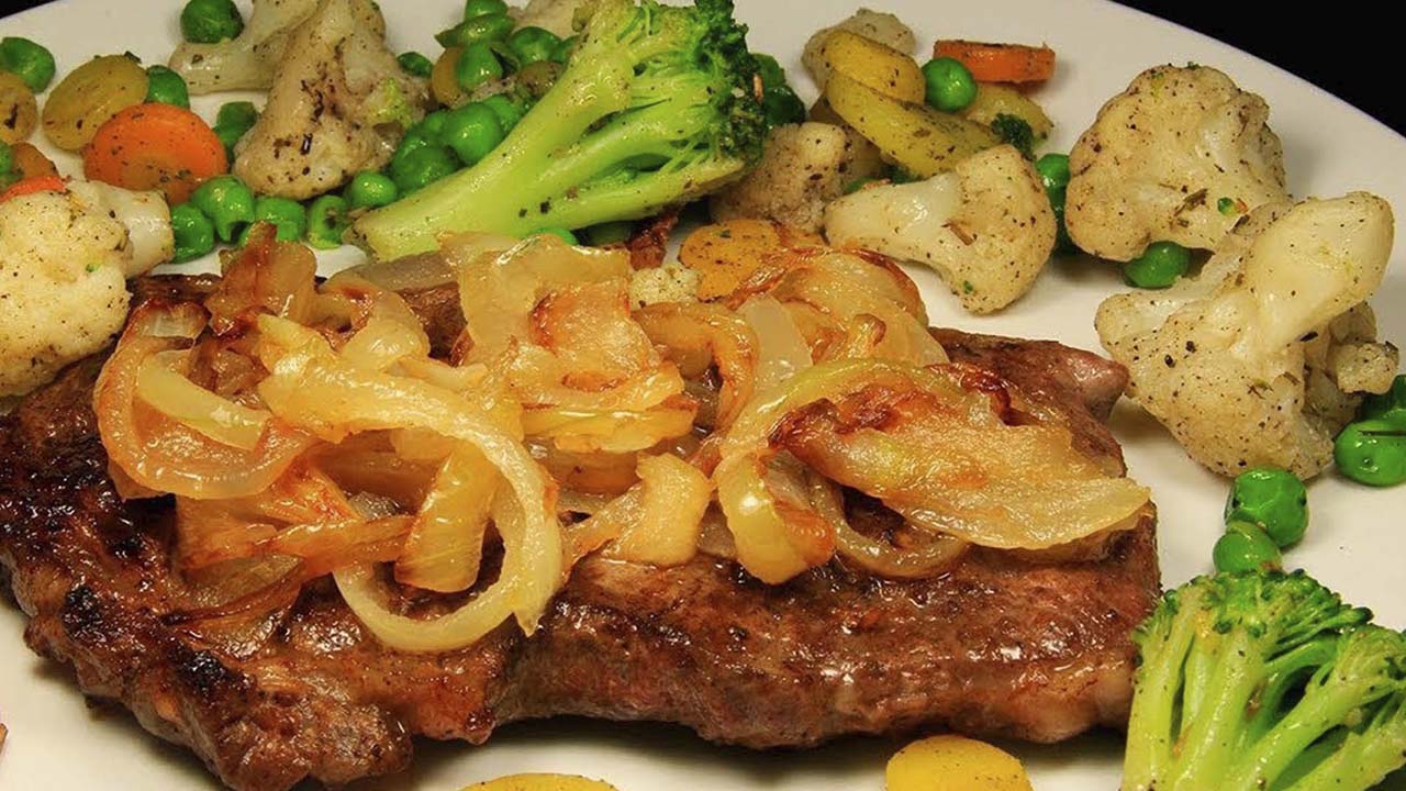 Grilled Steak with Shallots